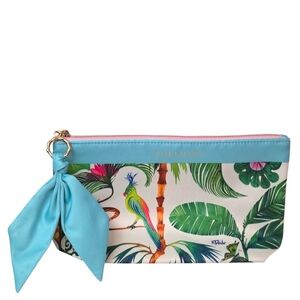 Estée Lauder x R. Toledo Tropical Bird Parrot Palm Print Cosmetic Pouch
